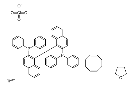 (1Z,5Z)-cycloocta-1,5-diene, [1-(2-diphenylphosphanyl-1-naphthyl) -2-naphthyl]-diphenyl-phosphane, rhodium(+2) cation, tetrahydrofu ran, perchlorate Structure
