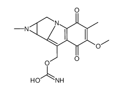 8-(Aminocarbonyloxymethyl)-1,1a,2,8b-tetrahydro-6-methoxy-1,5-dimethylazirino[2',3':3,4]pyrrolo[1,2-a]indole-4,7-dione结构式