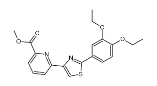 methyl 6-[2-(3,4-diethoxyphenyl)thiazol-4-yl]pyridine-2-carboxylate结构式