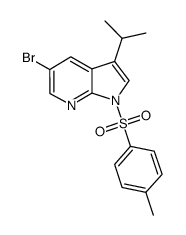 5-Bromo-3-Isopropyl-1-(Toluene-4-Sulfonyl)-1H-Pyrrolo[2,3-B]Pyridine结构式