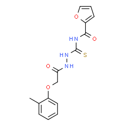 N-({2-[(2-methylphenoxy)acetyl]hydrazino}carbonothioyl)-2-furamide结构式