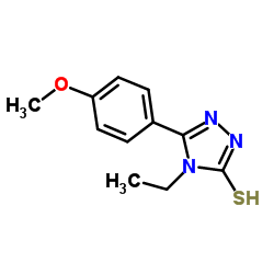 4-ETHYL-5-(4-METHOXYPHENYL)-4H-1,2,4-TRIAZOLE-3-THIOL结构式