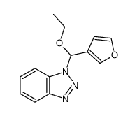3-((Benzotriazol-1-yl)ethoxymethyl)furan Structure