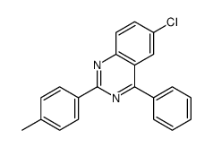6-chloro-2-(4-methylphenyl)-4-phenylquinazoline结构式