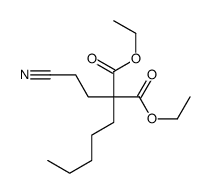 Propanedioic acid, (2-cyanoethyl)pentyl-, diethyl ester structure
