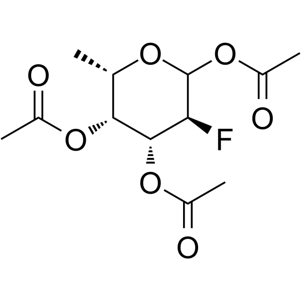 (3S,4R,5R,6S)-3-氟-6-甲基四氢-2H-吡喃-2,4,5-三乙酸三酯结构式