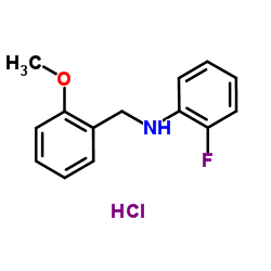 2-Fluoro-N-(2-methoxybenzyl)aniline hydrochloride (1:1)结构式