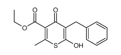 ethyl 5-benzyl-6-hydroxy-2-methyl-4-oxothiopyran-3-carboxylate Structure