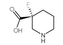 3-Piperidinecarboxylicacid,3-fluoro-,(3R)-(9CI)结构式