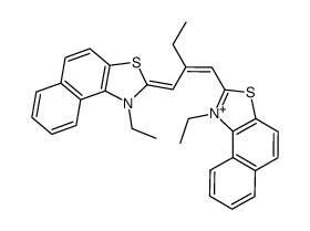 2-ethyl-1,3-bis-(1-ethyl-naphtho[1,2-d]thiazol-2-yl)-trimethinium Structure