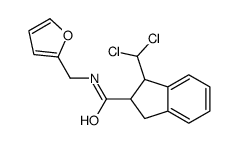 1-(dichloromethyl)-N-(furan-2-ylmethyl)-2,3-dihydro-1H-indene-2-carboxamide Structure