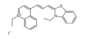 1-Ethyl-4-[(1E,3E)-3-(3-ethyl-1,3-benzothiazol-2(3H)-ylidene)-1-p ropen-1-yl]quinolinium iodide结构式