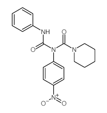 1-Piperidinecarboxamide,N-(4-nitrophenyl)-N-[(phenylamino)carbonyl]- Structure