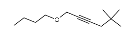 1-butoxy-5,5-dimethyl-hex-2-yne结构式