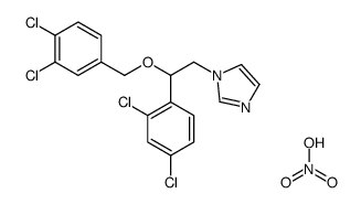 1-{2-[(3,4-Dichlorobenzyl)oxy]-2-(2,4-dichlorophenyl)ethyl}-1H-im idazole nitrate (1:1) Structure