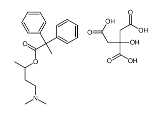 4-(dimethylamino)butan-2-yl 2,2-diphenylpropanoate,2-hydroxypropane-1,2,3-tricarboxylic acid结构式
