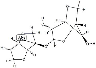 1-O-(1,4:3,6-Dianhydro-2-deoxy-β-D-fructofuranos-2-yl)-3,6-anhydro-α-D-glucopyranose结构式