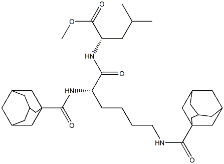 N2,N6-Bis(1-adamantylcarbonyl)-L-Lys-L-Leu-OMe structure