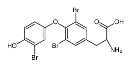 (2S)-2-amino-3-[3,5-dibromo-4-(3-bromo-4-hydroxyphenoxy)phenyl]propanoic acid结构式