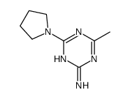 4-Methyl-6-(pyrrolidin-1-yl)-1,3,5-triazin-2-amine结构式
