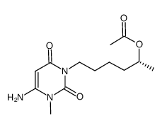 (R)-3-(5-acetoxyhexyl)-6-amino-1-methyluracil结构式