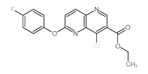 1,5-Naphthyridine-3-carboxylicacid, 4-chloro-6-(4-fluorophenoxy)-, ethyl ester picture