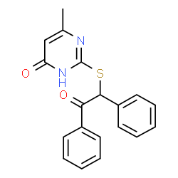 2-[(4-hydroxy-6-methyl-2-pyrimidinyl)sulfanyl]-1,2-diphenylethanone结构式