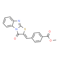 methyl 4-[(3-oxo[1,3]thiazolo[3,2-a]benzimidazol-2(3H)-ylidene)methyl]benzoate structure
