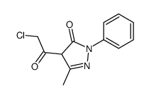 4-(2-chloroacetyl)-5-methyl-2-phenyl-4H-pyrazol-3-one Structure