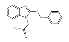 [2-(Benzylthio)-1H-benzimidazol-1-yl]acetic acid结构式