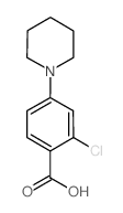 2-氯-4-(1-哌啶基)-苯甲酸结构式