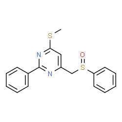 4-(Methylsulfanyl)-2-phenyl-6-[(phenylsulfinyl)methyl]pyrimidine picture