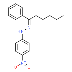 1-(4-nitrophenyl)-2-(1-phenylhexylidene)hydrazine结构式