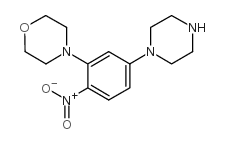 4-[2-硝基-5-(1-哌嗪)苯基]吗啉结构式