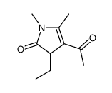 4-acetyl-3-ethyl-1,5-dimethyl-3H-pyrrol-2-one结构式