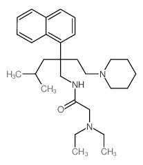 2-diethylamino-N-[4-methyl-2-naphthalen-1-yl-2-[2-(1-piperidyl)ethyl]pentyl]acetamide Structure