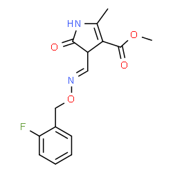 METHYL 4-(([(2-FLUOROBENZYL)OXY]IMINO)METHYL)-2-METHYL-5-OXO-4,5-DIHYDRO-1H-PYRROLE-3-CARBOXYLATE结构式
