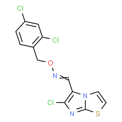 6-CHLOROIMIDAZO[2,1-B][1,3]THIAZOLE-5-CARBALDEHYDE O-(2,4-DICHLOROBENZYL)OXIME结构式