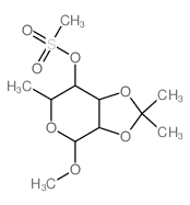 Gulopyranoside, methyl6-deoxy-2,3-O-isopropylidene-, methanesulfonate, a-D- (8CI)结构式