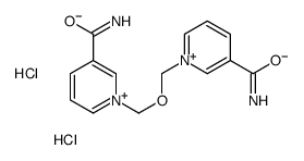 1-[(3-carbamoylpyridin-1-ium-1-yl)methoxymethyl]pyridin-1-ium-3-carboxamide,dichloride Structure