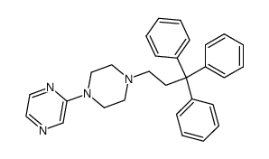 2-[4-(3,3,3-Triphenylpropyl)-1-piperazinyl]pyrazine structure