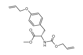 (S)-2-allyloxycarbonylamino-3-(4-allyloxy-phenyl)-propionic acid methyl ester结构式