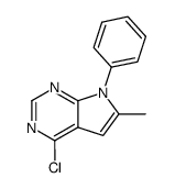 4-chloro-6-methyl-7-phenyl-7H-pyrrolo[2,3-d]pyrimidine Structure