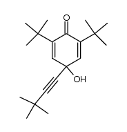 3-Hydroxy-6-oxo-1,5-di-tert-butyl-3-[tert-butyl-aethinyl]-cyclohexa-1,4-dien结构式