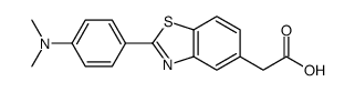 2-[4-(Dimethylamino)phenyl]-5-benzothiazoleacetic acid结构式