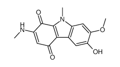 6-hydroxy-7-methoxy-9-methyl-2-methylamino-carbazole-1,4-dione Structure