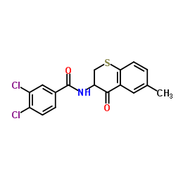 3,4-Dichloro-N-(6-methyl-4-oxo-3,4-dihydro-2H-thiochromen-3-yl)benzamide结构式