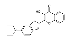 2-[6-(diethylamino)-1-benzofuran-2-yl]-3-hydroxychromen-4-one Structure