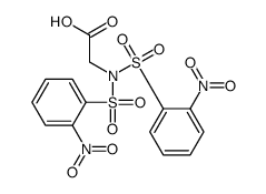 2-[bis[(2-nitrophenyl)sulfonyl]amino]acetic acid Structure