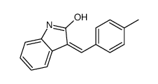 (3E)-3-(4-Methylbenzylidene)-1,3-dihydro-2H-indol-2-one Structure